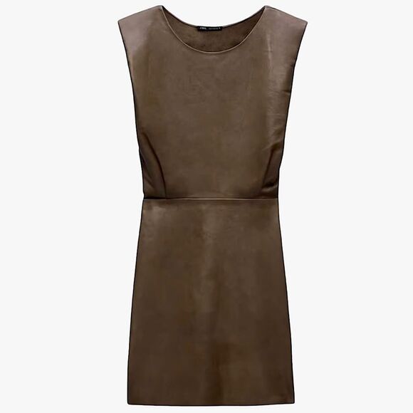 SALE 🔥 ZARA Leather Dress Size S • LIMITED EDITION  • BLOGGER FAVORITE • RARE - Picture 4 of 13